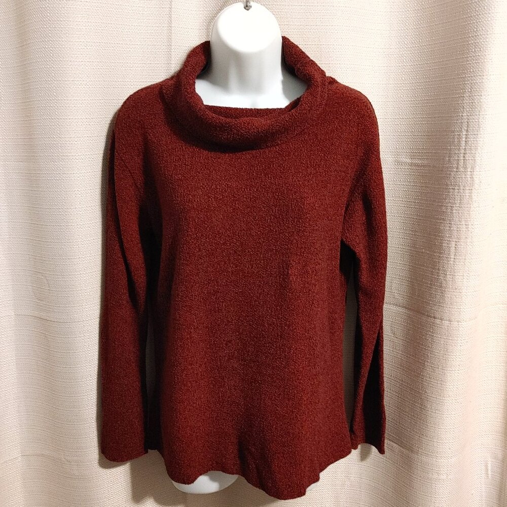 (4/$20) Vintage Margaret Winters Women's Cowl Neck Sweater Burgundy Size XS